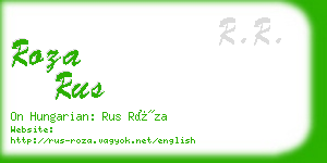 roza rus business card